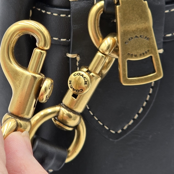 Coach Glovetanned Leather Bag Tate, Black - Picture 15 of 16